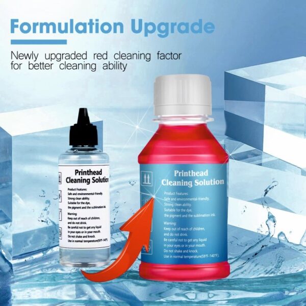 Printhead Cleaning Kit Printer Flush Kit for Epson ET-2850, ET-2800, ET-2803, ET-2760, ET-2720, ET-3850, ET-15000, ET-2750, ET-4800, 2400, WF-7720, WF-7710, WF-7210, WF-7610, WF-3640 Printer Nozzle Cleaner