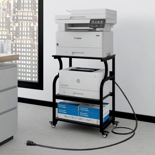 Natwind 3-Tier Printer Stand with a built-in charging station - Image 2